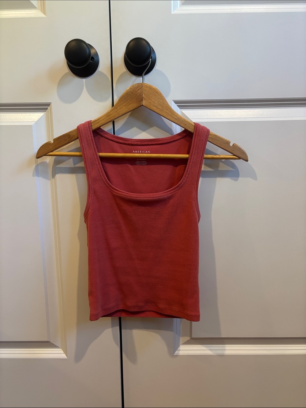 American Eagle Outfitters Rose Ribbed Tank Top